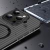 Suitable for IPhone16 Corrugated Magnetic Phone Case with Matte 15 Anti-slip Stripes and Apple 14pro Anti-drop Protective Case