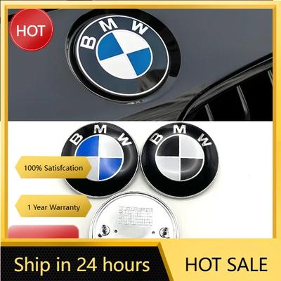 ACTM7 Hot 2025 1pcs 82mm 74mm Car Emblem Badge Hood Front Rear Trunk Logo for E46 E39 E38 E90 E60 Z3 Z4 X3 X5 X6 51148132375 Bmw E