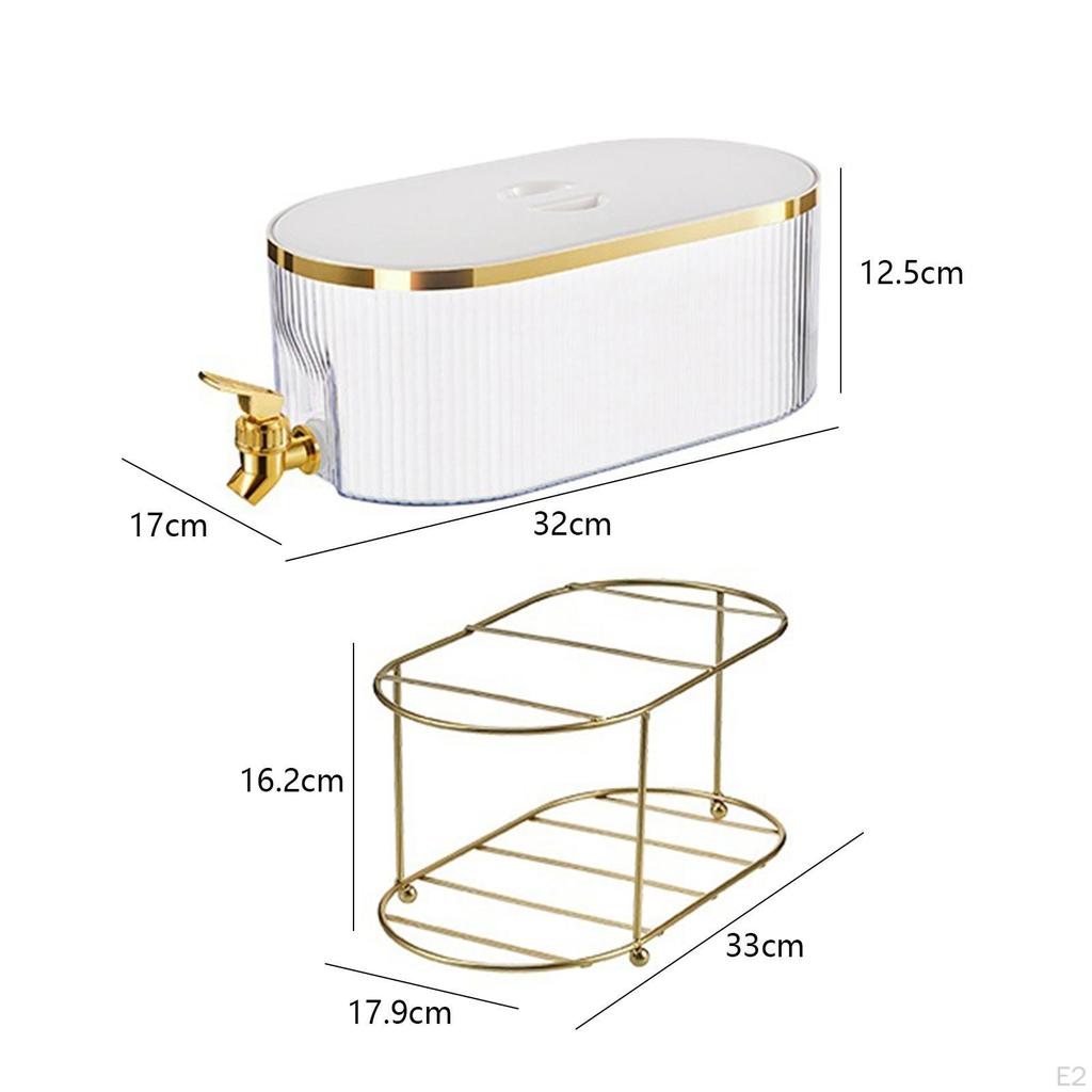 Beverage Dispenser with Spigot, Drink Container, Easy To Clean Sturdy Iced