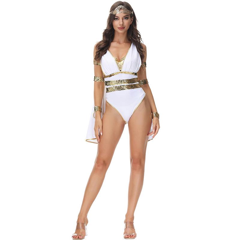 The new Greek Muse Athena plays the stage sexy onesie women's clothing