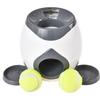 M-Modern-Dog Interactive Tennis Ball Launcher & Reward Machine, Dark Gray Snack Feeder Trainer For Dogs