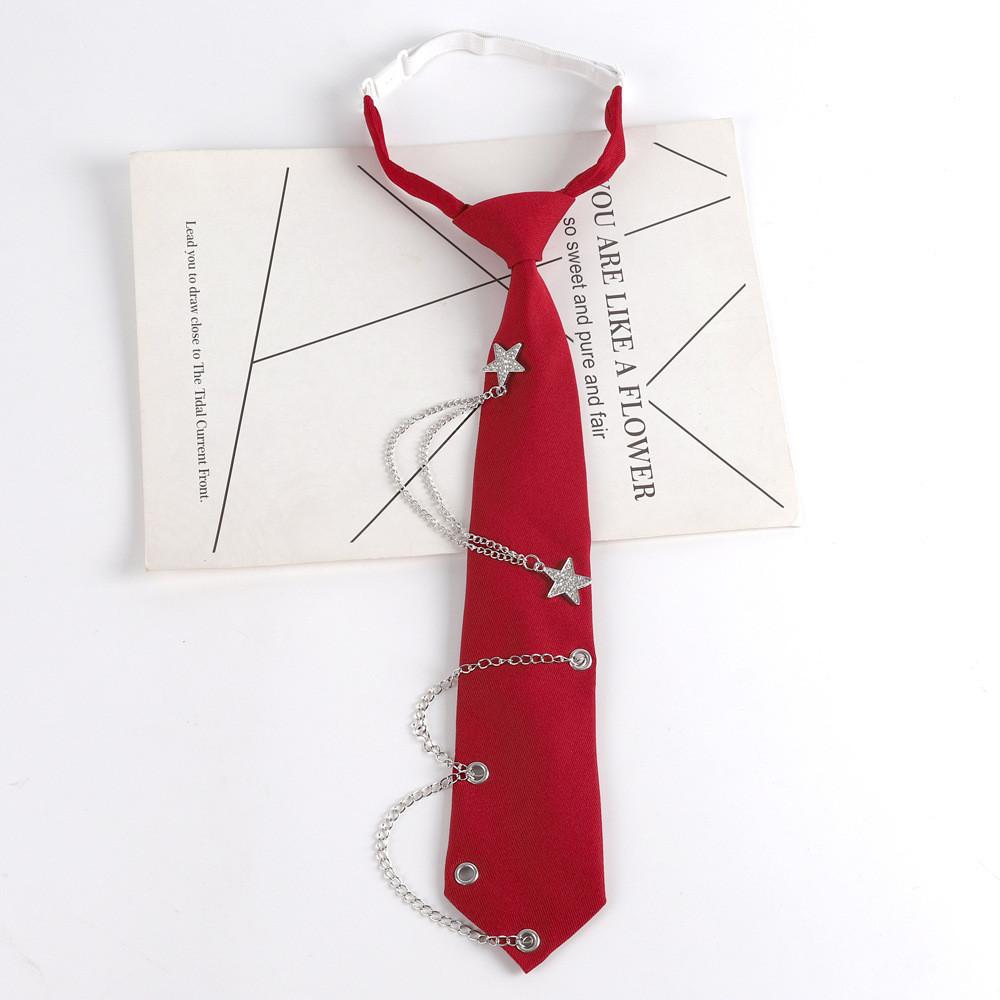 Jk Uniform Necktie With Star Chain Decoration For College Students Gift For Teens