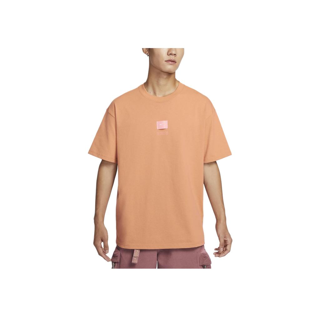 Nike Max 90 Loose Fit Crew Neck Logo Drop Shoulder Short Sleeve T-Shirt Men T-Shirts Amber-Brown FZ5393-225