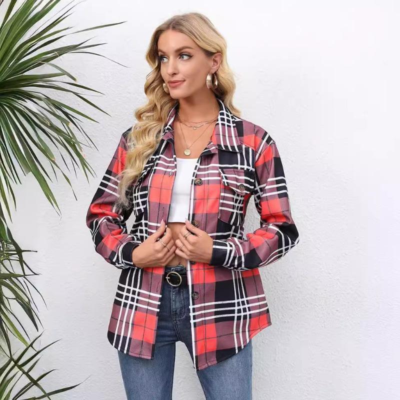 

Женская однобортная куртка средней длины с длинными рукавами и принтом на осень и зиму 2XL красный