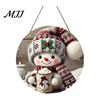 Decorative Entrance Wall Art Christmas Hanging Pendant with Lanyard, Wooden Sign for Front Indoor Outdoor Seasonal Decor Door, Creative Farmhouse