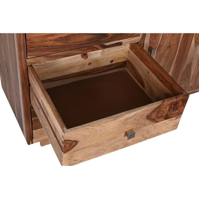 Bibliothèque - Marque - Verre et bois d'hévéa - 100x42x190 cm - Couleur: Blanc