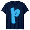 P Initial Letter Alphabets Unisexs TShirt Unisexs Tee Graphic Unisex Top
