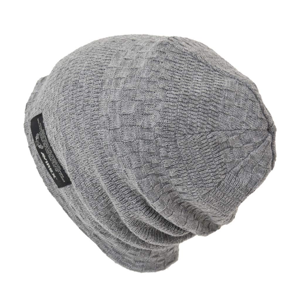 Avirex Knit Cap Beanie Gray (Type A, (Jacquard Knit))