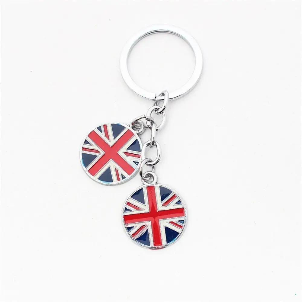 Bag Purse Charm Excellent Quality Key Chain UK Flag Keychain Union Jack Keyring GB British Flag Heart Pendant