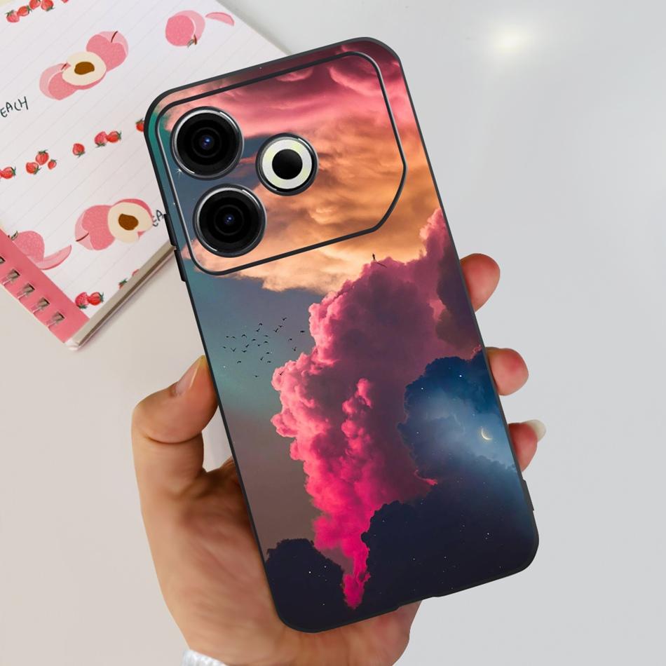 For Tecno Pova 6 Neo Phone Case Pova6 Neo 4G 2024 Elegant Printing Soft Silicone TPU Cases