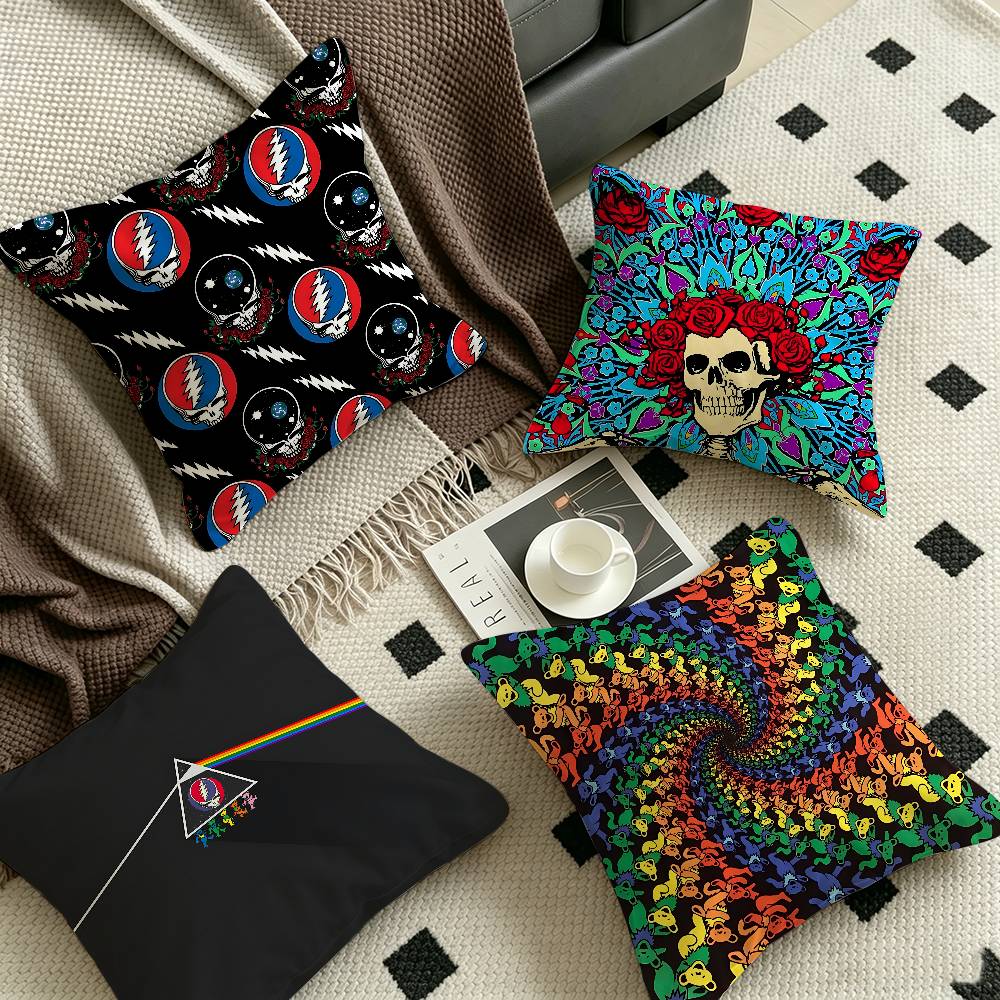 GGrateful DDead Maple Design Cushion Cover Happy Autumn Harvest Decor Holiday Decorati Pillow Cover