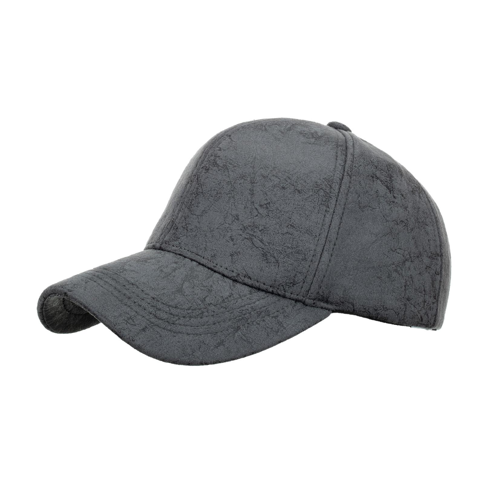 

Autumn and winter new suede thickened thermal baseball cap cap серый
