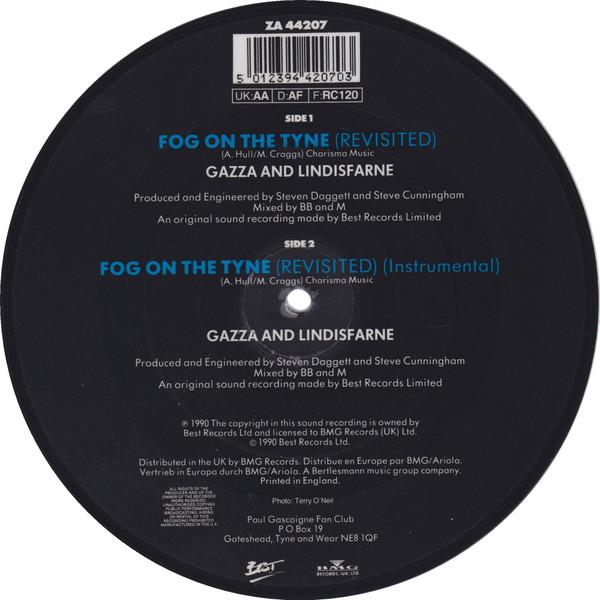

7inch Record PAUL GASCOIGNE & LINDISFARNE - Fog On The Tyne (Revisited) ZA44207 Best Records 1980 UK Pop Used