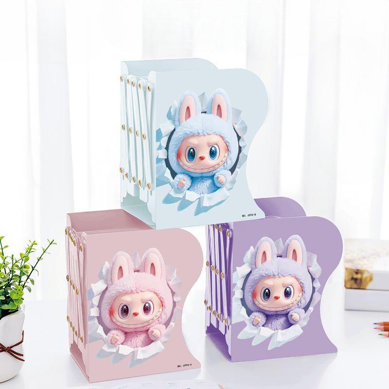 Extendable Bookstand, Thickened Bookshelf, Desktop Book Storage Rack, High School Student Baffle, Book Clip Folding and Fixed