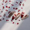 Fresh Sweet Fruits Strawberry Cherry Bowknot Love Heart Lemon 5D Nail Art Stickers Self Adhesive Decorations Nail Manicure Decal