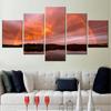 5 Pieces Canvas Wall Arts Poster Painting Landscape Nature Mountains Rainbows River Lake Clouds Home Decor Picture Print Artwork No Frame