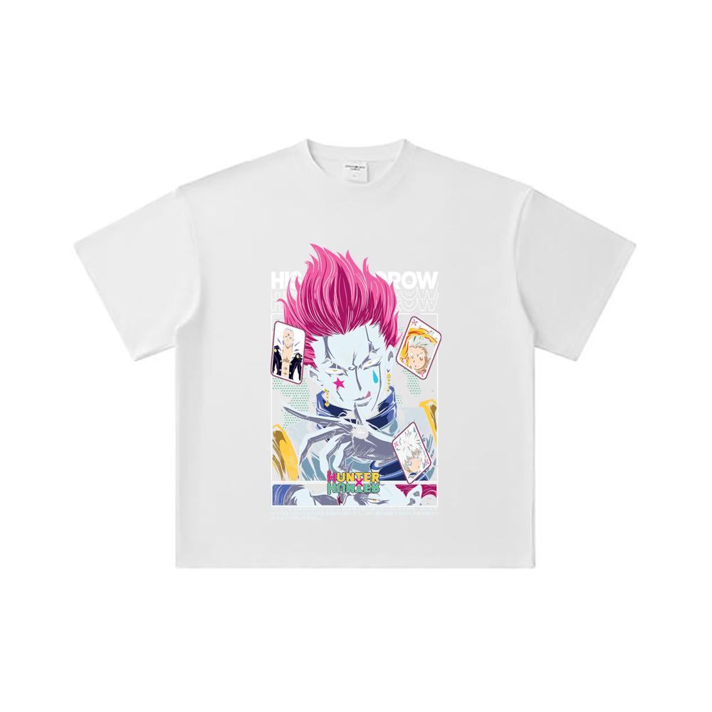 260 GSM Double Yarn 32 Count 100% Cotton HXH V3 Hisoka Print Unisex Heavy Cotton T Shirt