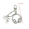 3D Headphones Keychain Bicycle Charm Keyring Phone Pendant Jewelry For Girl Women Gift Bag Decoration