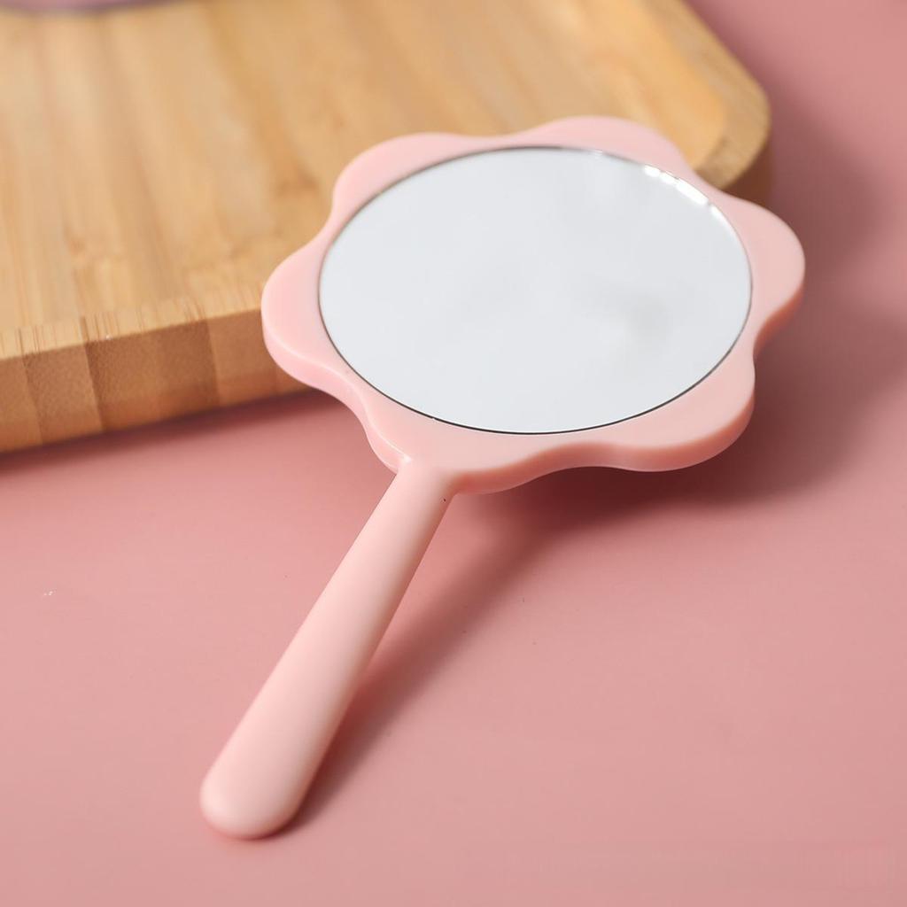 DIY Handheld Makeup Mirror with Creative Handle - Portable and Stylish for Girls