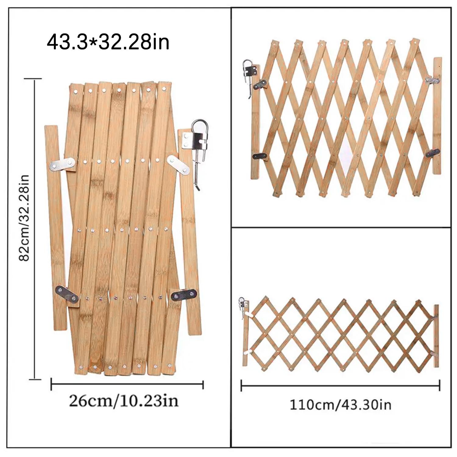 

Раздвижные ворота-гармошки для собак, улучшенный деревянный забор, выдвижные ворота для собак, дверца для защиты домашних животных и вашего ребенка