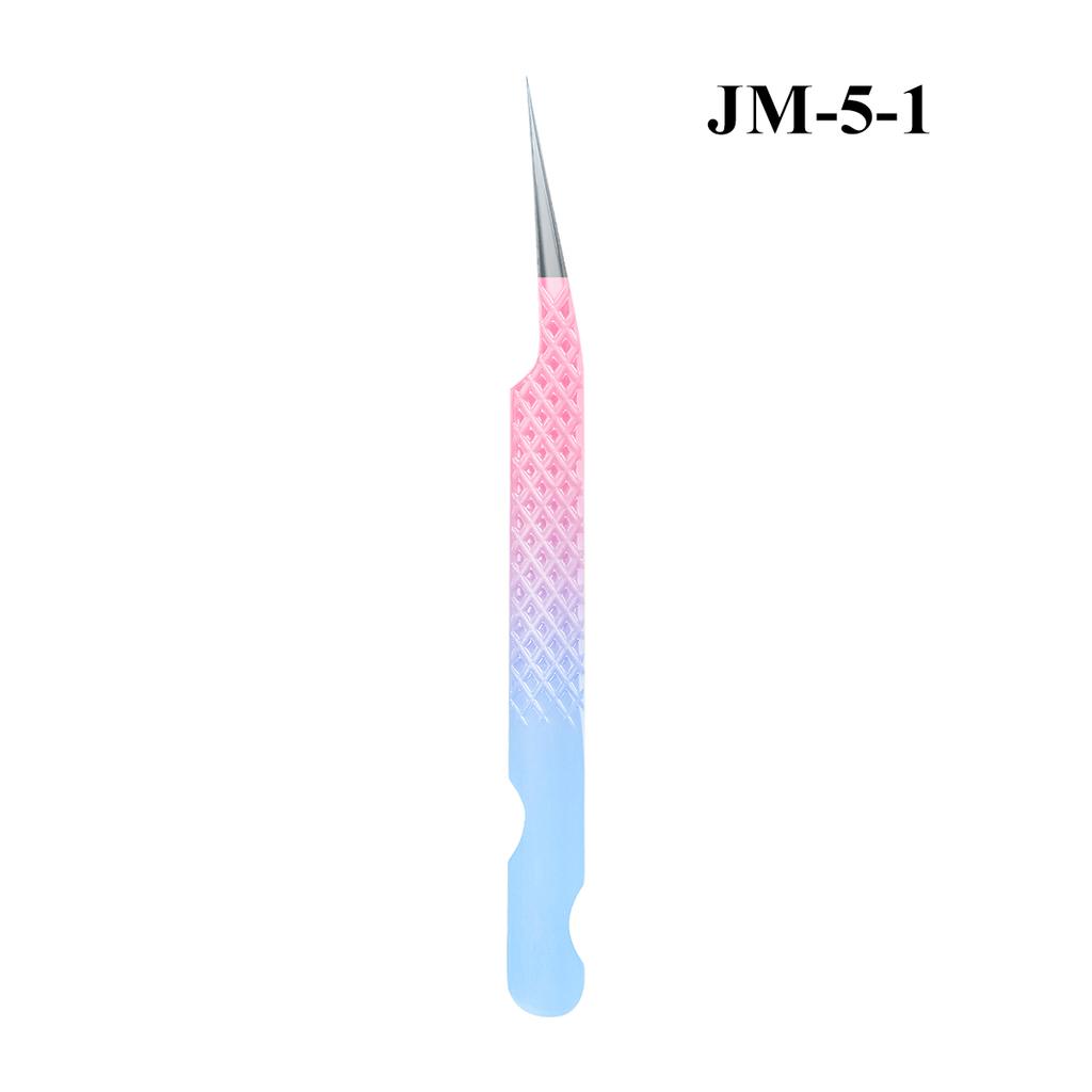 Professional Eyelash Tweezers Grip Eyelash Extension Tweezers 45 75 90 Degree Fiber Tip Easy Fanning Eyelash Tweezers