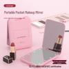 Portable LED Makeup Mirror with 2X Magnification - Handheld, Folding Design