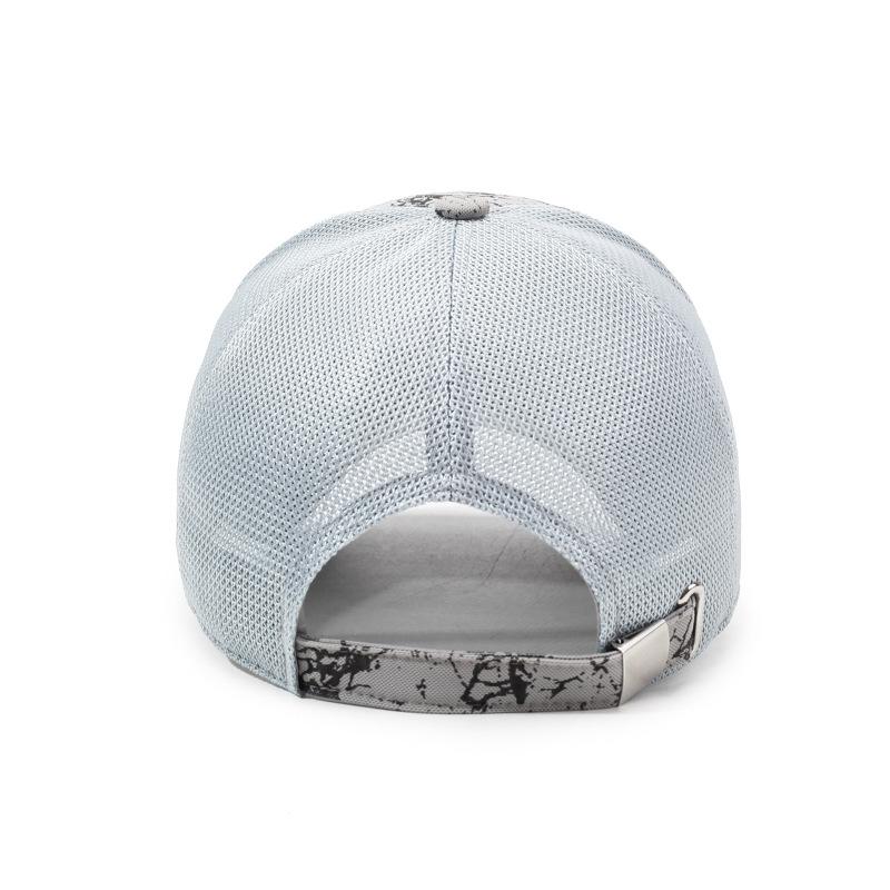 Summer Men's Sun Hat Outdoor Sports Net Baseball Cap Print Fishing Breathable Cap