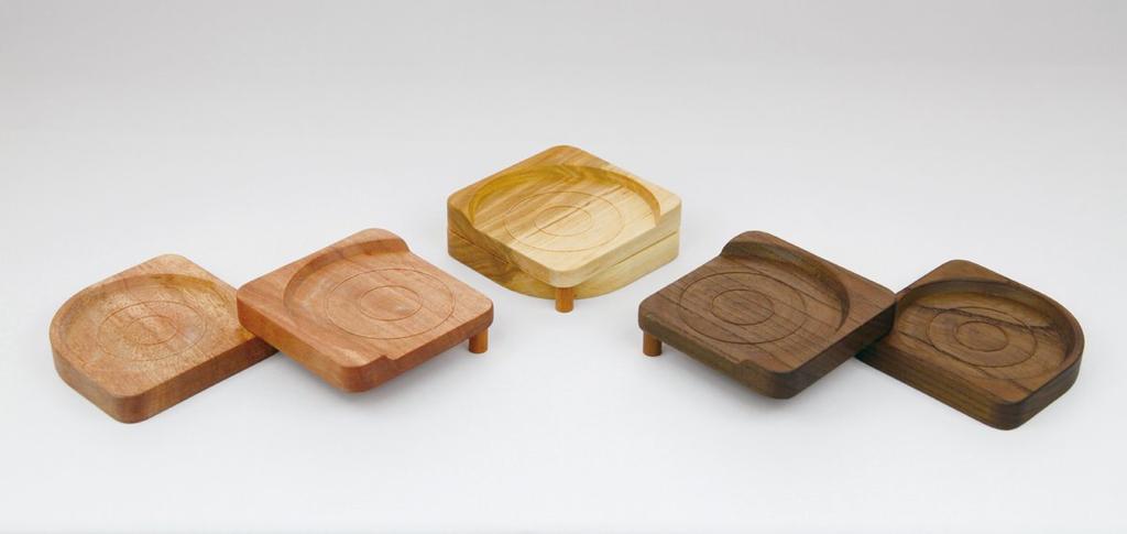 Premium gift set - Sakura Mt. Fuji rocks glass Mt. Fuji Hoei glass (Sakura) with wooden coaster