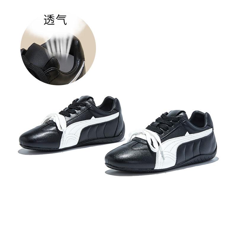 Inner height increase 3cm Wula grass pigskin insole German training shoes women's 2025 autumn new leather versatile Forrest Gump women's shoes