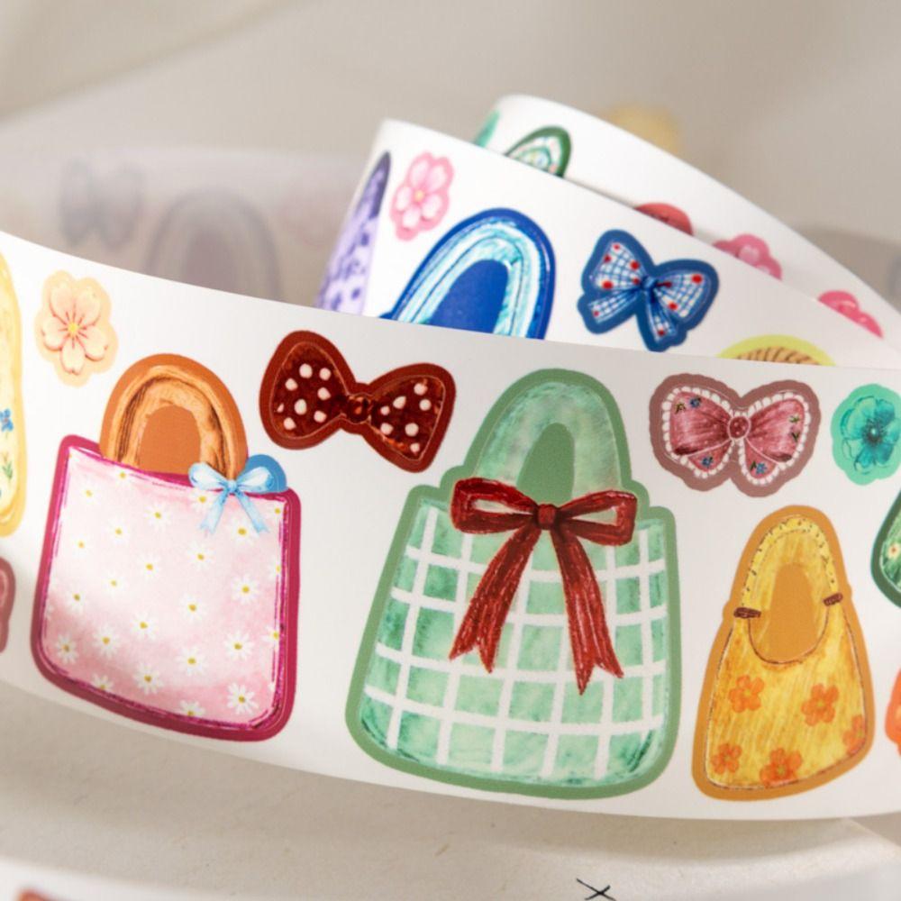 200cm Die-Cut Tape Sticker Corner Treasure Series Self-adhesive Scrapbook Tape Cartoon Pattern Gift Decorative Craft Tape