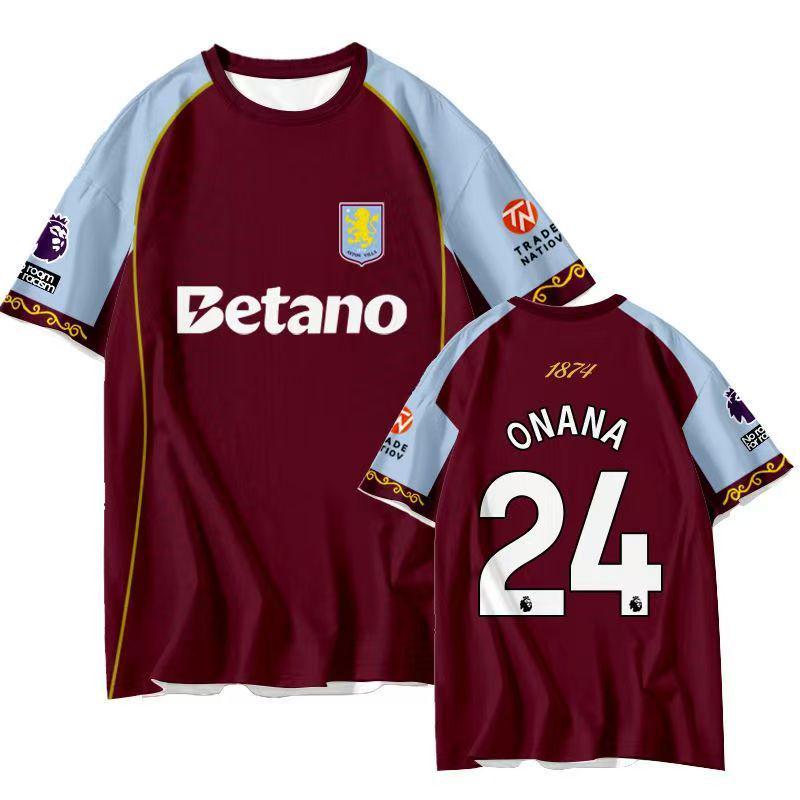 

2526 Aston Villa Home Jersey: No. 11 Watkins & No. 27 Rogers - Fan Edition Football Kit S