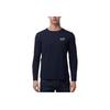 Emporio Armani EA7 Solid Color Crew Neck Long Sleeve T-Shirt Men Tops Blue 8NPT55PJM5Z1578
