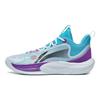 Li-Ning Sound Speed Team Fabric Synthetic Leather TPU Non-Slip Support Rebound Low-Top Basketball Shoes Men Sneakers Blue Purple ABPT023-3