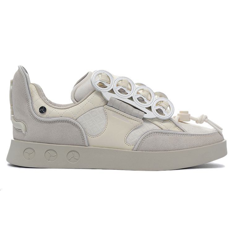 Li-Ning 1990 Dual Vision Comfortable Trendy Low-Top Skate Shoes Men Sneakers Yellow Gray ALHS021-1