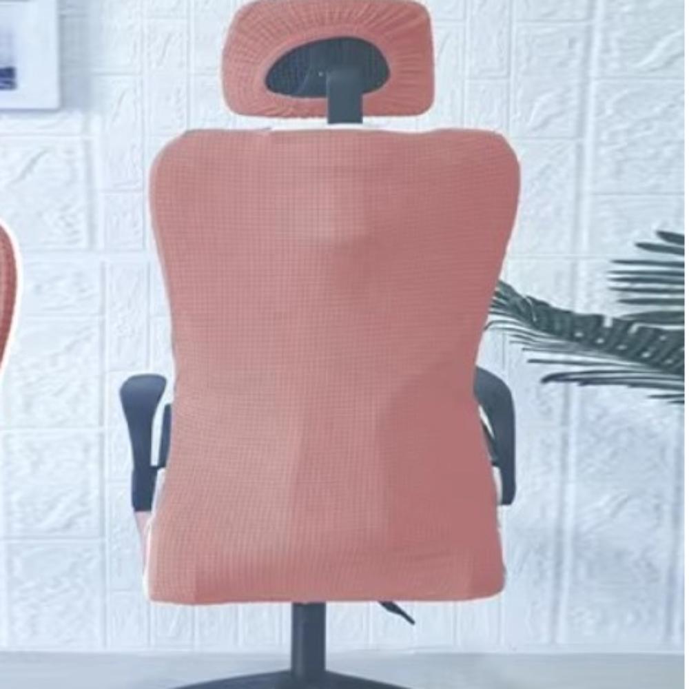 Universal Elastic Office Chair Cover Headrest Cover Solid Color Gaming Chair Cover Washable Computer Swivel Chair Cover