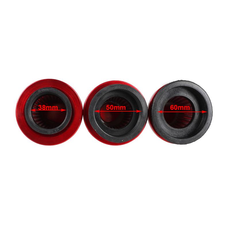 Motorrad Vergaser Zubehör Universal 38mm 48mm 58mm Luftfilter Reiniger Für 50cc-250cc Roller Motocross Pit Dirt Bike ATV