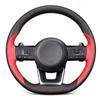 Handgenähtes Schwarzes Rotes Leder Auto Lenkradbezug Für Nissan Qashqai J11 J10 Pathfinder 2024 2025 Teile