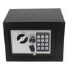 Mini Home Safe Deposit Lock Box with Keypad Keys Stainless Steel Household Security Saving Pot