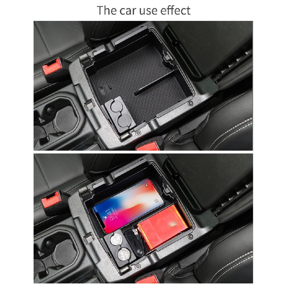 In-Car Storage Armrest For Jeep Wrangler Jl Gladiator Jt 2018-2021 Black