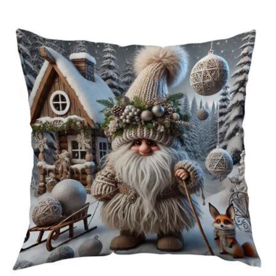 

Рождественская наволочка с принтом Новый дом Полиэстер Диван Декоративная подушка Подушка для спальни Наволочка 45*45cm