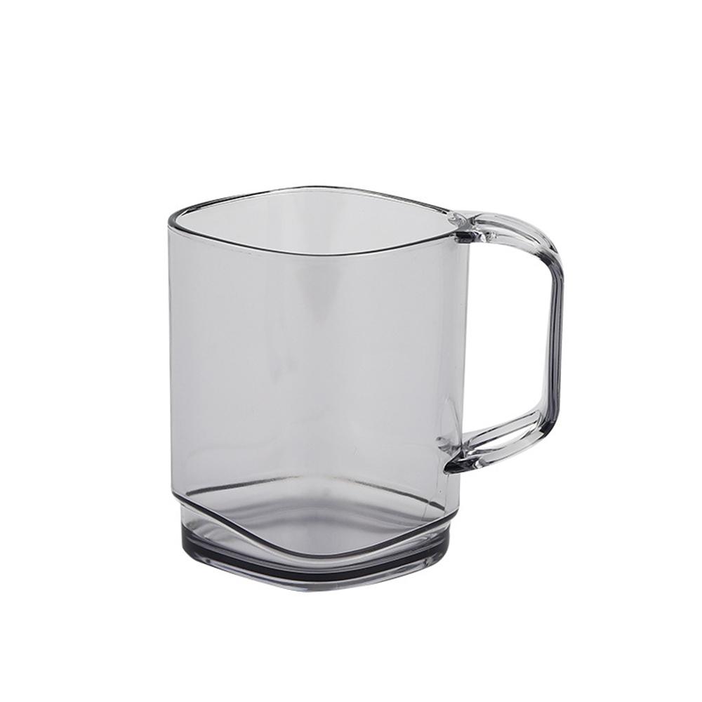 

Square Transparent Mouthwash Cup Household Wash Toothbrush Cup Simple Student Plastic Toothbowl Holder Bathroom Accessories 301-400ml серый