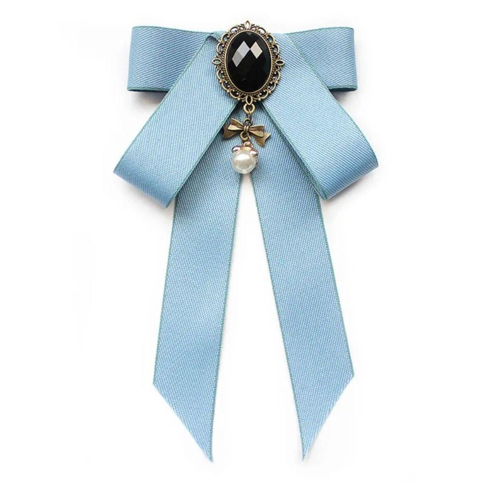 Luxulry Alloy Bow Tie Jewelry Accessories Rhinestone Crystal Rhinestone Bowtie Neck Decoration Bowknot Brooches