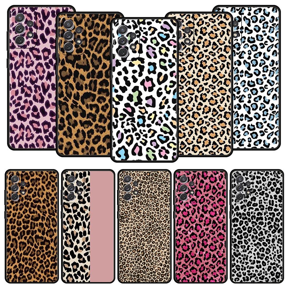 Phone Case For Samsung Galaxy A15 A13 A51 A71 A41 A31 A21S A03S A05 A35 A55 A23 A25 A33 A53 A73 5G Cover Leopard Cheetah print