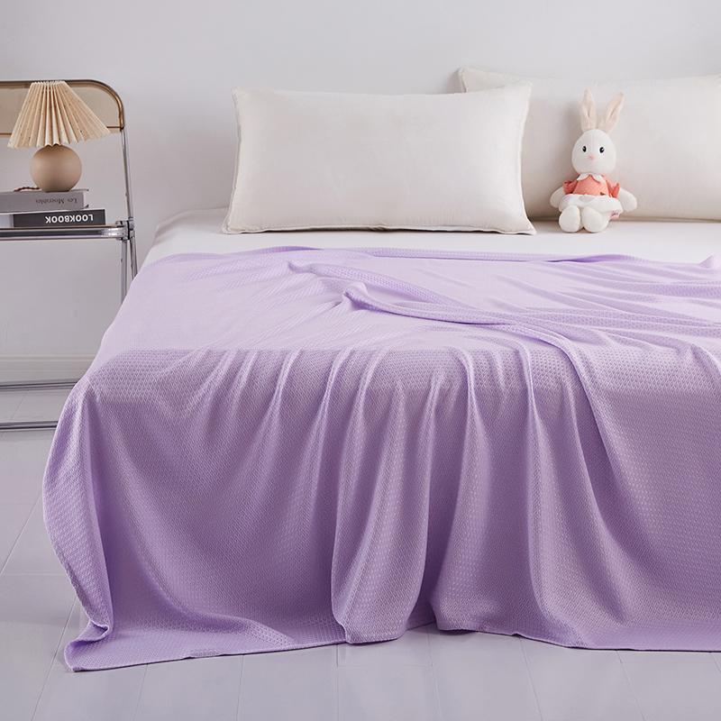 100% Bamboo Fiber Air Condition Quilt Thin Diamond Grid Lightweight Breathable Summer Blanket Soft Skin-friendly Summer Duvet