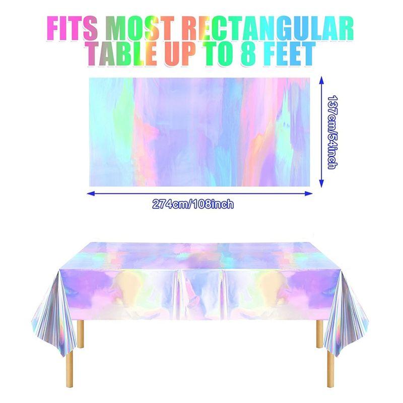 Good-10 Pack Colorful Laser Tablecloth Glitter Tablecloth 54 X 108 Inch Rectangle Disco Table Cloth