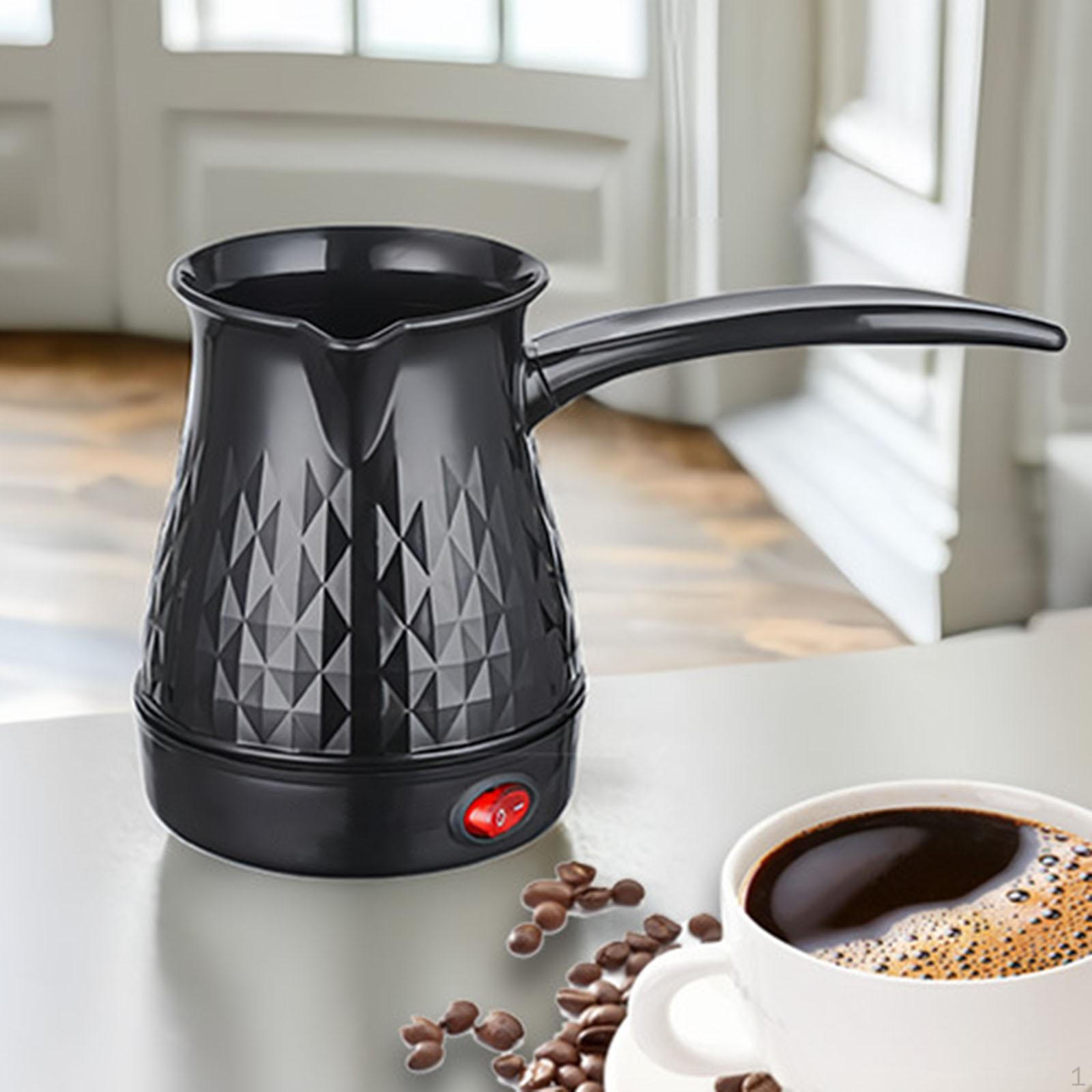 Электрическая турка для турецкого кофе Простая в чистке Термостойкая Портативный чайник с ручкой для чёрный