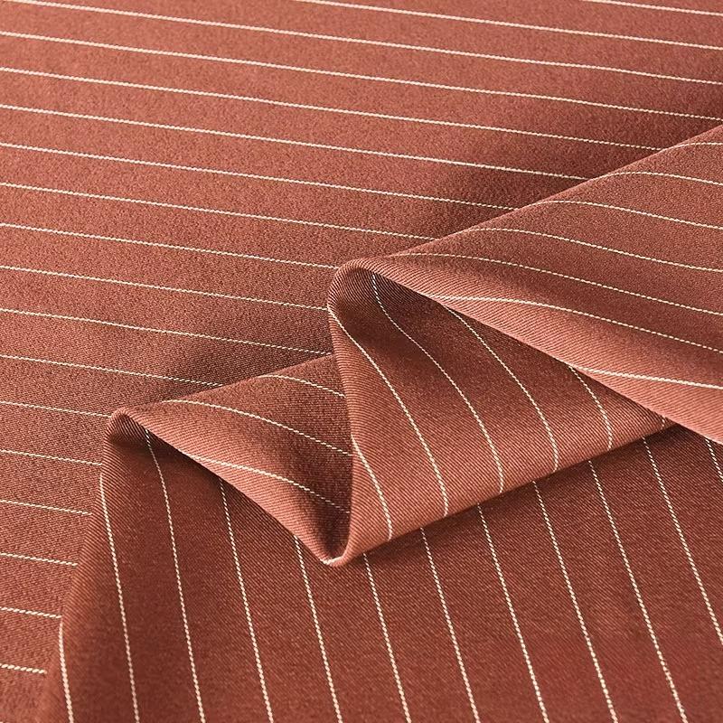 100/300/500cm Vertical Stripe Fabric Wrinkle Resistant Drapable Professional Suits Pant Dresses Office Apparel Textile Fabric