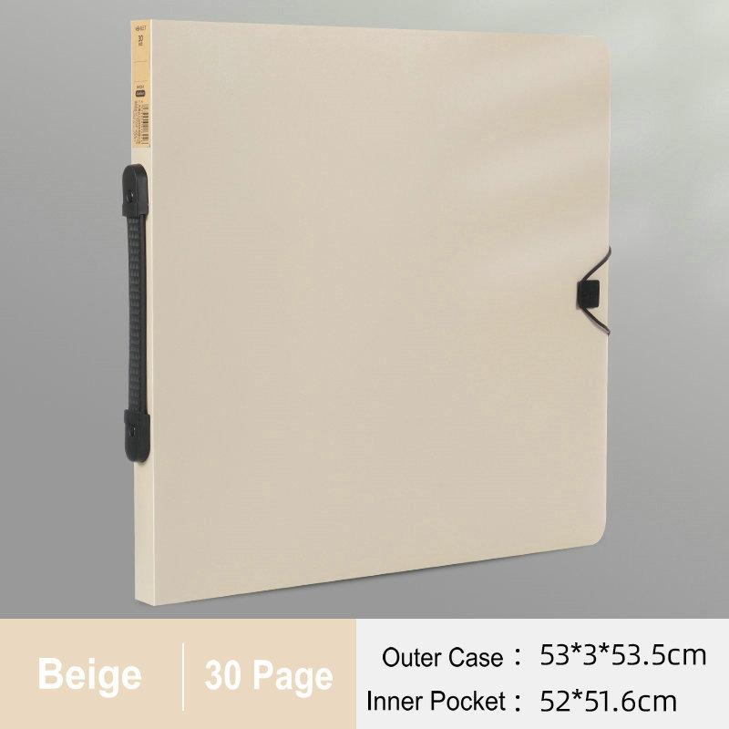 MoeTron Square Folder 50*50cm Drawing Portfolio Booklet Diamond Painting 40*40 Square Portafolio With Plastic Sleeves