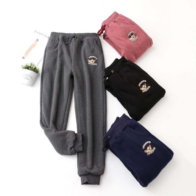Women Pants Winter Thick Velvet Casual Trousers Female Sweat Pants Loose Harlan Pants Plus Size