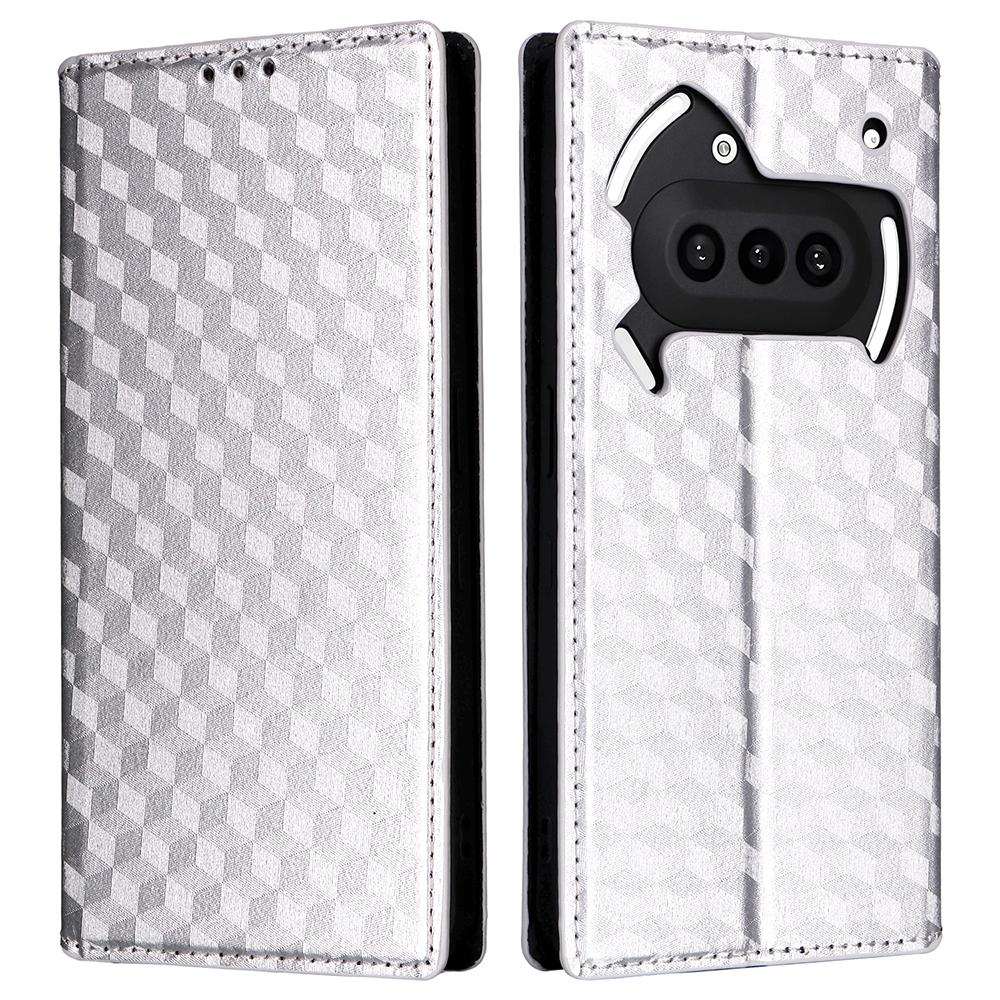 For Nothing Phone (3a) Case Wallet Rhombus Imprinted Leather Phone Cover